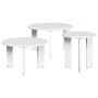 Mesa de Café 3 pcs Blanco 47.5 x 47.5 x 27 cm