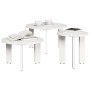 Mesa de Café 3 pcs Blanco 47.5 x 47.5 x 27 cm