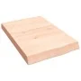 Unbehandelte Badezimmerarbeitsplatte aus Massivholz, 40 x 60 x (2–6) cm von vidaXL, Arbeitsplatten - Ref: Foro24-3156004, Pre...