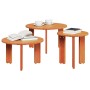 Mesa de Café 3 pcs Marrón cera 47.5 x 47.5 x 27 cm