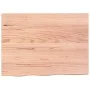 Badezimmerarbeitsplatte aus hellbraun behandeltem Massivholz, 80 x 60 x (2–4) cm von vidaXL, Arbeitsplatten - Ref: Foro24-315...