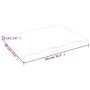 Badezimmerarbeitsplatte aus hellbraun behandeltem Massivholz, 80 x 60 x (2–4) cm von vidaXL, Arbeitsplatten - Ref: Foro24-315...