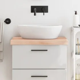 Untreated solid wood bathroom countertop 60x50x(2-6) cm by vidaXL, Countertops - Ref: Foro24-3156013, Price: 67,54 €, Discoun...