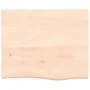 Untreated solid wood bathroom countertop 60x50x(2-6) cm by vidaXL, Countertops - Ref: Foro24-3156013, Price: 67,54 €, Discoun...