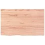 Badezimmerarbeitsplatte aus hellbraun behandeltem Massivholz, 80 x 50 x (2–6) cm von vidaXL, Arbeitsplatten - Ref: Foro24-315...