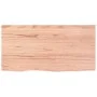 Badezimmerarbeitsplatte aus hellbraun behandeltem Massivholz, 80x40x(2-4) cm von vidaXL, Arbeitsplatten - Ref: Foro24-3156117...