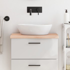 Untreated solid wood bathroom countertop 60x30x(2-4) cm by vidaXL, Countertops - Ref: Foro24-3156006, Price: 39,12 €, Discoun...