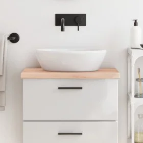 Untreated solid wood bathroom countertop 60x30x(2-4) cm by vidaXL, Countertops - Ref: Foro24-3156006, Price: 38,20 €, Discoun...
