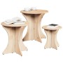Mesa de Café 3 pcs Natural 46 x 46 x 47 cm