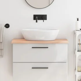 Solid untreated wood bathroom countertop 80x40x(2-4) cm by vidaXL, Countertops - Ref: Foro24-3156021, Price: 69,42 €, Discoun...
