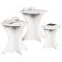 Mesa de Café 3 pcs Blanco 46 x 46 x 47 cm Madera maciza de pino