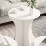 Mesa de Café 3 pcs Blanco 46 x 46 x 47 cm Madera maciza de pino