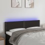 Kopfteil aus schwarzem Stoff mit LED 144x5x78/88 cm von vidaXL, Kopf- und Fußteile - Ref: Foro24-3121472, Preis: 51,33 €, Rab...
