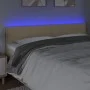 Cream fabric headboard with LED 180x5x78/88 cm by vidaXL, Headboards and footboards - Ref: Foro24-3121491, Price: 64,57 €, Di...