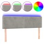 Hellgraues Samtkopfteil mit LED 144x5x78/88 cm von vidaXL, Kopf- und Fußteile - Ref: Foro24-3121520, Preis: 51,21 €, Rabatt: %