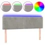 Light gray velvet headboard with LED 144x5x78/88 cm by vidaXL, Headboards and footboards - Ref: Foro24-3121520, Price: 50,67 ...