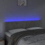 Hellgraues Samtkopfteil mit LED 144x5x78/88 cm von vidaXL, Kopf- und Fußteile - Ref: Foro24-3121520, Preis: 51,21 €, Rabatt: %