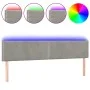 Hellgraues Samtkopfteil mit LED 160x5x78/88 cm von vidaXL, Kopf- und Fußteile - Ref: Foro24-3121526, Preis: 56,27 €, Rabatt: %