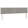 Light gray velvet headboard with LED 160x5x78/88 cm by vidaXL, Headboards and footboards - Ref: Foro24-3121526, Price: 56,27 ...