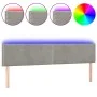 Light gray velvet headboard with LED 180x5x78/88 cm by vidaXL, Headboards and footboards - Ref: Foro24-3121532, Price: 54,20 ...