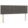 Dunkelgraues Samtkopfteil mit LED 144x5x78/88 cm von vidaXL, Kopf- und Fußteile - Ref: Foro24-3121661, Preis: 56,54 €, Rabatt: %