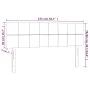 Dunkelgraues Samtkopfteil mit LED 144x5x78/88 cm von vidaXL, Kopf- und Fußteile - Ref: Foro24-3121661, Preis: 57,83 €, Rabatt: %