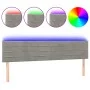Light gray velvet headboard with LED 160x5x78/88 cm by vidaXL, Headboards and footboards - Ref: Foro24-3121806, Price: 58,82 ...