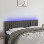 Dunkelgraues Samtkopfteil mit LED 144x5x78/88 cm von vidaXL, Kopf- und Fußteile - Ref: Foro24-3121899, Preis: 63,54 €, Rabatt: %