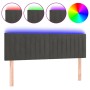 Dunkelgraues Samtkopfteil mit LED 144x5x78/88 cm von vidaXL, Kopf- und Fußteile - Ref: Foro24-3121899, Preis: 63,54 €, Rabatt: %