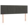Dunkelgraues Samtkopfteil mit LED 144x5x78/88 cm von vidaXL, Kopf- und Fußteile - Ref: Foro24-3121899, Preis: 63,54 €, Rabatt: %