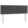 Dunkelgraues Samtkopfteil mit LED 144x5x78/88 cm von vidaXL, Kopf- und Fußteile - Ref: Foro24-3121899, Preis: 62,46 €, Rabatt: %