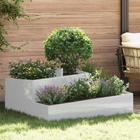 Macetero de Jardín Plateado 100 x 100 x 50 cm Acero Galvanizado en Maceteros y jardineras | Comprar online en Foro24