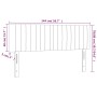 Dunkelgraues Samtkopfteil mit LED 144x5x78/88 cm von vidaXL, Kopf- und Fußteile - Ref: Foro24-3121899, Preis: 63,54 €, Rabatt: %