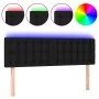 Cabecero con LED de tela negro 144x5x78/88 cm de vidaXL, Cabeceros y pies de cama - Ref: Foro24-3122046, Precio: 62,91 €, Des...