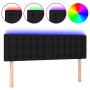 Kopfteil aus schwarzem Stoff mit LED 144x5x78/88 cm von vidaXL, Kopf- und Fußteile - Ref: Foro24-3122046, Preis: 64,28 €, Rab...
