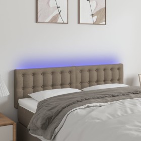 Headboard with LED in taupe gray fabric 144x5x78/88 cm by vidaXL, Headboards and footboards - Ref: Foro24-3122048, Price: 62,...