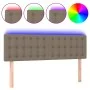 Headboard with LED in taupe gray fabric 144x5x78/88 cm by vidaXL, Headboards and footboards - Ref: Foro24-3122048, Price: 61,...