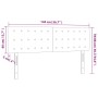 Kopfteil mit LED aus taupegrauem Stoff 144x5x78/88 cm von vidaXL, Kopf- und Fußteile - Ref: Foro24-3122048, Preis: 62,81 €, R...