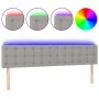 Kopfteil aus hellgrauem Stoff mit LED 160x5x78/88 cm von vidaXL, Kopf- und Fußteile - Ref: Foro24-3122052, Preis: 68,34 €, Ra...