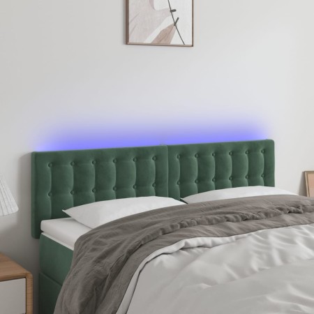 Dunkelgraues Samtkopfteil mit LED 144x5x78/88 cm von vidaXL, Kopf- und Fußteile - Ref: Foro24-3122097, Preis: 70,42 €, Rabatt: %