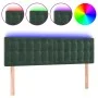 Dark gray velvet headboard with LED 144x5x78/88 cm by vidaXL, Headboards and footboards - Ref: Foro24-3122097, Price: 69,18 €...