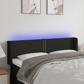 Cabecero con LED de tela negro 147x16x78/88 cm de vidaXL, Cabeceros y pies de cama - Ref: Foro24-3123096, Precio: 60,77 €, De...