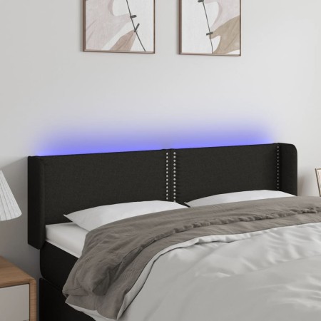 Kopfteil aus schwarzem Stoff mit LED 147x16x78/88 cm von vidaXL, Kopf- und Fußteile - Ref: Foro24-3123096, Preis: 60,77 €, Ra...