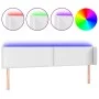 Kopfteil mit LED, weißem Kunstleder, 183 x 16 x 78/88 cm von vidaXL, Kopf- und Fußteile - Ref: Foro24-3123199, Preis: 88,11 €...