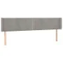 Light gray velvet headboard with LED 163x16x78/88 cm by vidaXL, Headboards and footboards - Ref: Foro24-3123150, Price: 68,38...