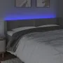 Light gray velvet headboard with LED 163x16x78/88 cm by vidaXL, Headboards and footboards - Ref: Foro24-3123150, Price: 68,38...