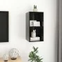Glänzend schwarzer Wand-TV-Schrank aus Sperrholz, 37 x 37 x 72 cm von vidaXL, TV-Möbel - Ref: Foro24-805478, Preis: 42,33 €, ...