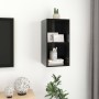 Mueble TV de pared madera contrachapada negro brillo 37x37x72cm de vidaXL, Muebles TV - Ref: Foro24-805478, Precio: 40,47 €, ...