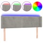Hellgraues Samtkopfteil mit LED 147x16x78/88 cm von vidaXL, Kopf- und Fußteile - Ref: Foro24-3123144, Preis: 63,97 €, Rabatt: %