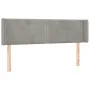 Cabecero con LED de terciopelo gris claro 147x16x78/88 cm de vidaXL, Cabeceros y pies de cama - Ref: Foro24-3123144, Precio: ...